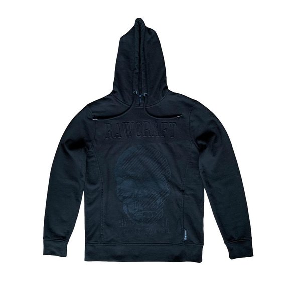Rawcraft Cotton-Blend Hoodie with Skull Print | Small | Black - Picture 7 of 10